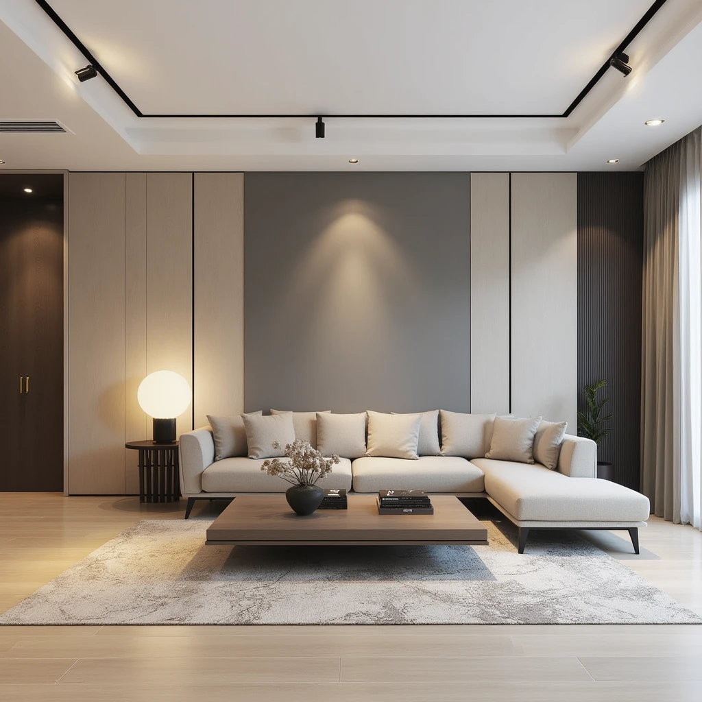 Modern Living Room AI interior design